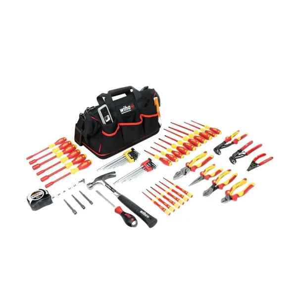 Wiha 59 Piece Master Electrician’s Insulated Tool Set in Canvas Tool Bag 32937