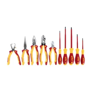 Wiha 10 Piece Insulated Pliers-Cutters and Screwdriver Set 32891