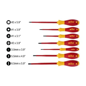 Wiha 7 Piece Insulated SoftFinish Screwdriver Set 32097