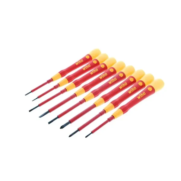 Wiha 8 Piece Insulated PicoFinish Precision Screwdriver Set 32088