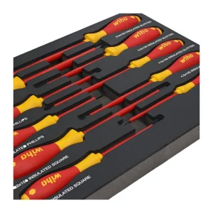 Wiha 10 Piece Insulated SoftFinish Cushion Grip Screwdriver Tray Set 32080