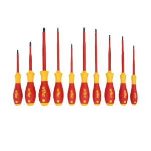 Wiha 10 Piece Insulated SoftFinish Cushion Grip Screwdriver Tray Set 32080