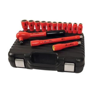 Wiha 14 Piece Insulated Socket Set 1/2in. Drive – Metric 31694