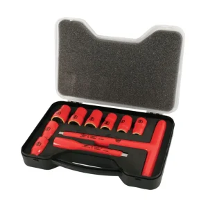 Wiha 10 Piece Insulated T-Handle Socket Set 3/8in. Drive – SAE 31496
