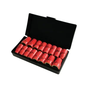 Wiha 16 Piece Insulated Socket Set 3/8in. Drive – Metric 31491
