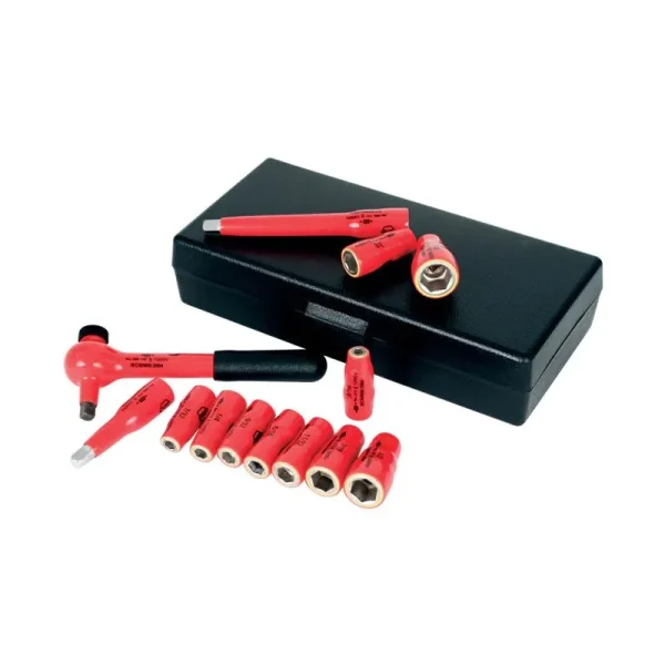 Wiha 13 Piece Insulated Socket Set 1/4in. Drive – SAE 31390