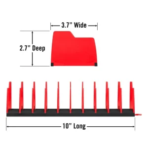 Ernst No-Slip 10 Tool Plier Organizer – Red/Black 5500