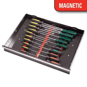 Ernst 20 Tool Screwdriver Rail Set w/Mag Tape – Red 6010M