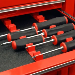 Ernst 14 Tool No-Slip Low-Profile Screwdriver Rail Set – Red 6040