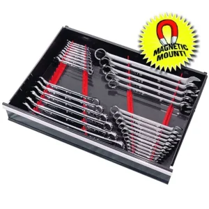Ernst 40 Tool Space Saver Wrench Rail Kit w/Mag – Red 6014M