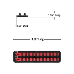 Ernst 2 Rail Twist Lock Socket Boss 13in, Red – 1/2in 8494