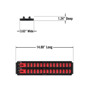 Ernst 2 Rail Twist Lock Socket Boss 13in, Red – 3/8in 8493