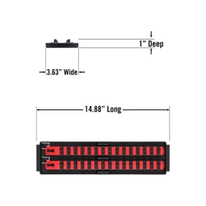 Ernst 2 Rail Twist Lock Socket Boss 13in, Red – 1/4in 8492