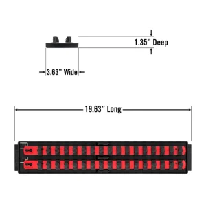 Ernst 2 Rail Twist Lock Socket Boss 18in, Red – 1/2in 8454