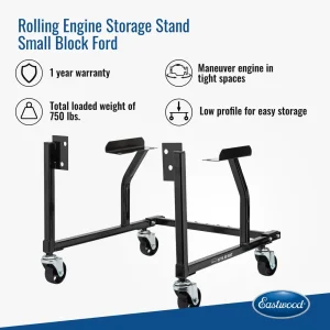 Eastwood Rolling Engine Storage Stand – Small Block Ford