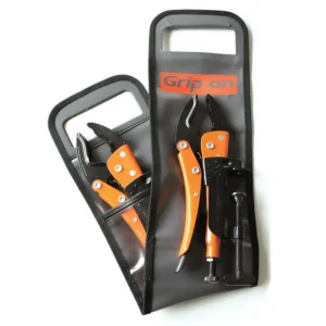 Grip-on 4 Piece Hands Free, Locking Plier Grip Set HK-SET4