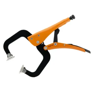 Grip-on 12in. Locking C-clamp Plier, With Swivel Pads, 3-1/8in. Jaw Opening 224-12