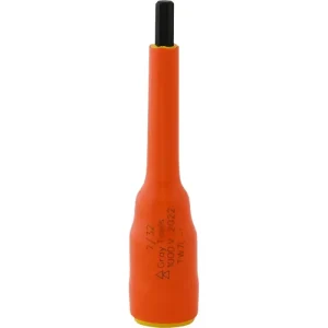 Gray Tools 7/32in. X 3/8in. Drive Extra Long Hex Head 1000V Insulated Socket TW7L-I