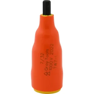 Gray Tools 7/32in. X 3/8in. Drive Standard Length Hex Head 1000V Insulated Socket TW7-I
