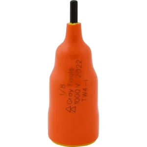 Gray Tools 1/8in. X 3/8in. Drive Standard Length Hex Head 1000V Insulated Socket TW4-I