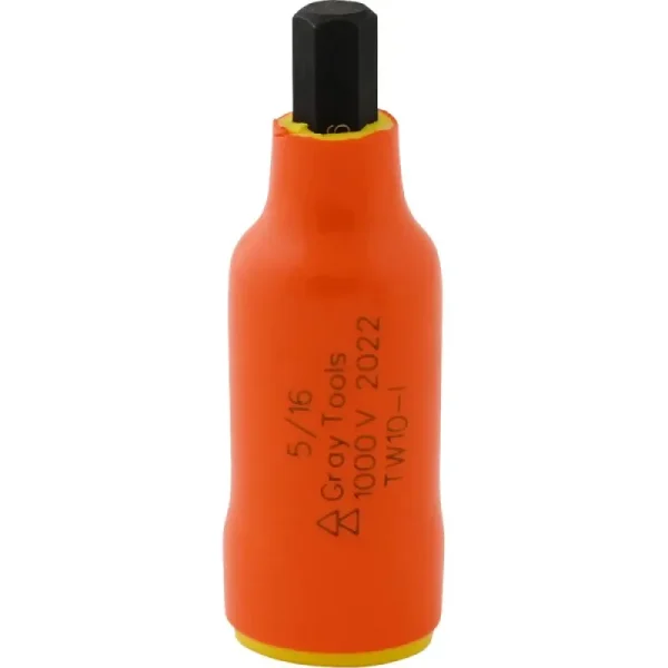 Gray Tools 5/16in. X 3/8in. Drive Standard Length Hex Head 1000V Insulated Socket TW10-I