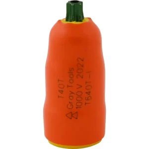 Gray Tools T40T X 3/8in. Drive Standard Length Torx Head Tamper Resistant 1000V Insulated Socket T64
