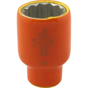 Gray Tools 7/8in. X 3/8in. Drive 12 Point Standard Length Socket 1000V Insulated T28-I