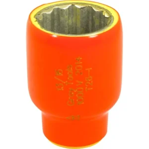 Gray Tools 13/16in. X 3/8in. Drive 12 Point Standard Length Socket 1000V Insulated T26-I
