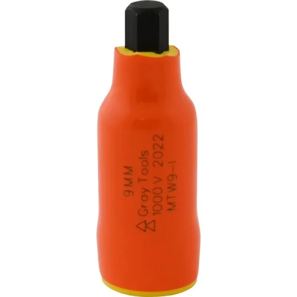 Gray Tools 9mm X 3/8in. Drive Standard Length Hex Head 1000V Insulated Socket MTW9-I