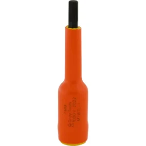 Gray Tools 7mm X 3/8in. Drive Extra Long Hex Head 1000V Insulated Socket MTW7L-I