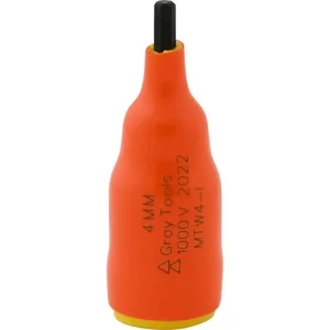Gray Tools 4mm X 3/8in. Drive Standard Length Hex Head 1000V Insulated Socket MTW4-I