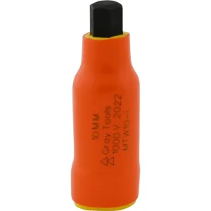 Gray Tools 10mm X 3/8in. Drive Standard Length Hex Head 1000V Insulated Socket MTW10-I