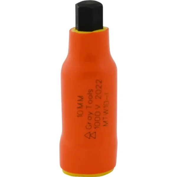 Gray Tools 10mm X 3/8in. Drive Standard Length Hex Head 1000V Insulated Socket MTW10-I