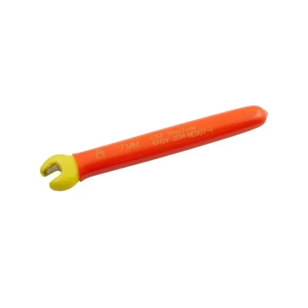 Gray Tools Open End Wrench 7mm 1000V Insulated MEBO7-I