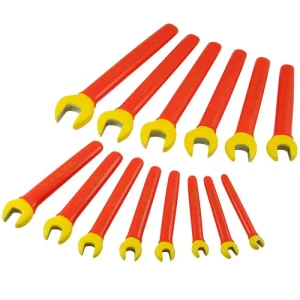 Gray Tools 14 Piece SAE Open End Wrench Set 1/4in. – 1in. 1000V Insulated DO14-I