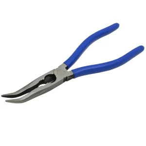Gray Tools Needle Nose Pliers 45 Degree Curve With Cutter 7-7/8in. Long 2-3/4in. Jaw B239B