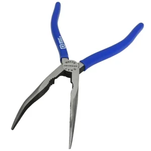 Gray Tools Needle Nose Pliers 45 Degree Curve With Cutter 7-7/8in. Long 2-3/4in. Jaw B239B