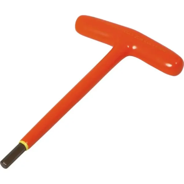 Gray Tools 1/4in. S2 T-handle Hex Key 1000V Insulated 68616-I