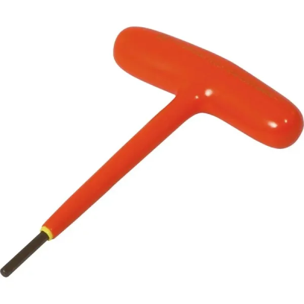 Gray Tools 1/8in. S2 T-handle Hex Key 1000V Insulated 68608-I