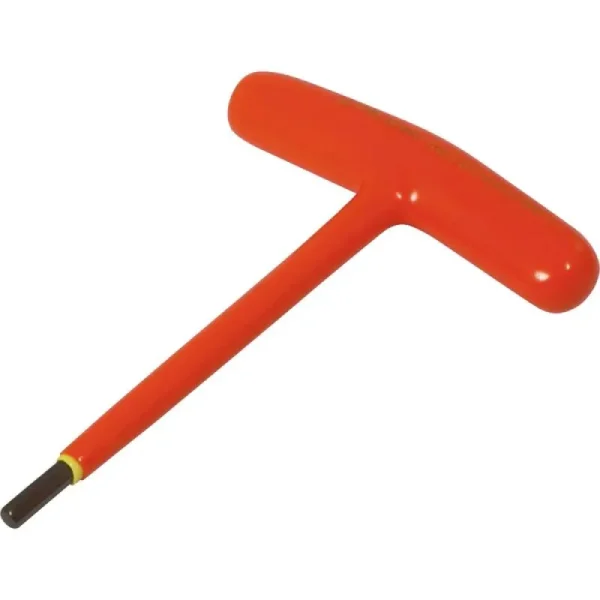 Gray Tools 5mm T-handle S2 Hex Key 1000V Insulated 67605-I