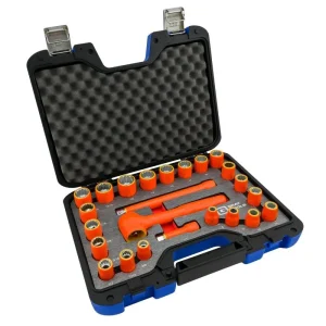 Gray Tools 24 Piece 3/8in. Drive 6 & 12 Point SAE and Metric Standard Socket and Attachments Set 100