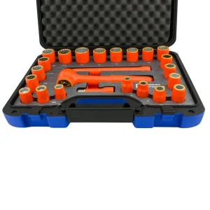 Gray Tools 24 Piece 3/8in. Drive 6 & 12 Point SAE and Metric Standard Socket and Attachments Set 100
