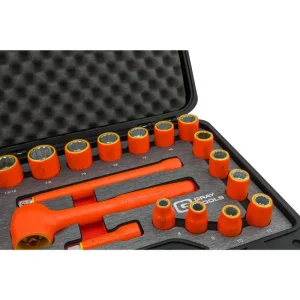 Gray Tools 24 Piece 3/8in. Drive 6 & 12 Point SAE and Metric Standard Socket and Attachments Set 100