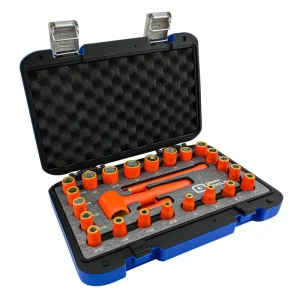 Gray Tools 25 Piece 1/4in. Drive 6 & 12 Point SAE and Metric Standard Socket and Attachments Set 100