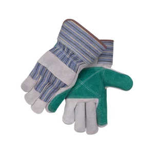 Black Stallion 6DP Padded Double Palm Split Cowhide Work Glove, LARGE, 12/PACK