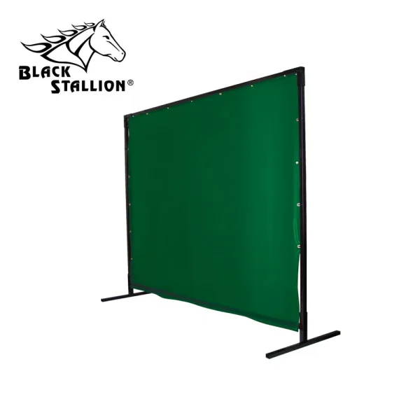Revco 6X6VSQF1-GRN 14 mil. 6′ x 6′ Green Heavy-Duty QuickFrame™ Welding Screen & Frame (1 Set)