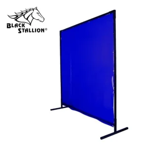 Black Stallion 64-5158 Saf-Vu 14 mil. Translucent Vinyl & Standard QuickFrame Welding Frame Set, BLUE, 6′ X 8′