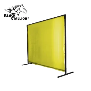 Revco 6X8VSQF1-YEL 14 mil. 6′ x 8′ Yellow Heavy-Duty QuickFrame™ Welding Screen & Frame (1 Set)
