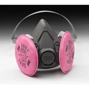 3M™ Half Facepiece Respirator Assembly 6391/07003(AAD), Large, with 3M™ Particulate Filters 2091/07000(AAD), P100
