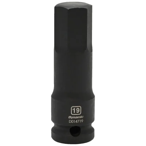 Dynamic Tools 1/2in. Drive Metric Hex Head 19mm Bit Impact Socket D014719